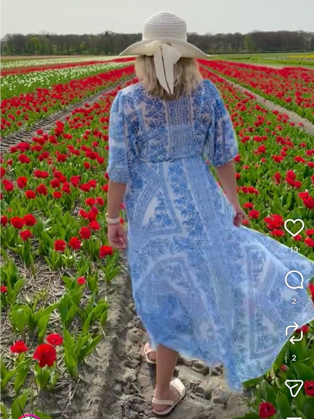 Calvin Klein Blue Paisley Maxi Dress